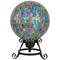 10" Multicolor Mosaic Window Pane Outdoor Garden Gazing Ball